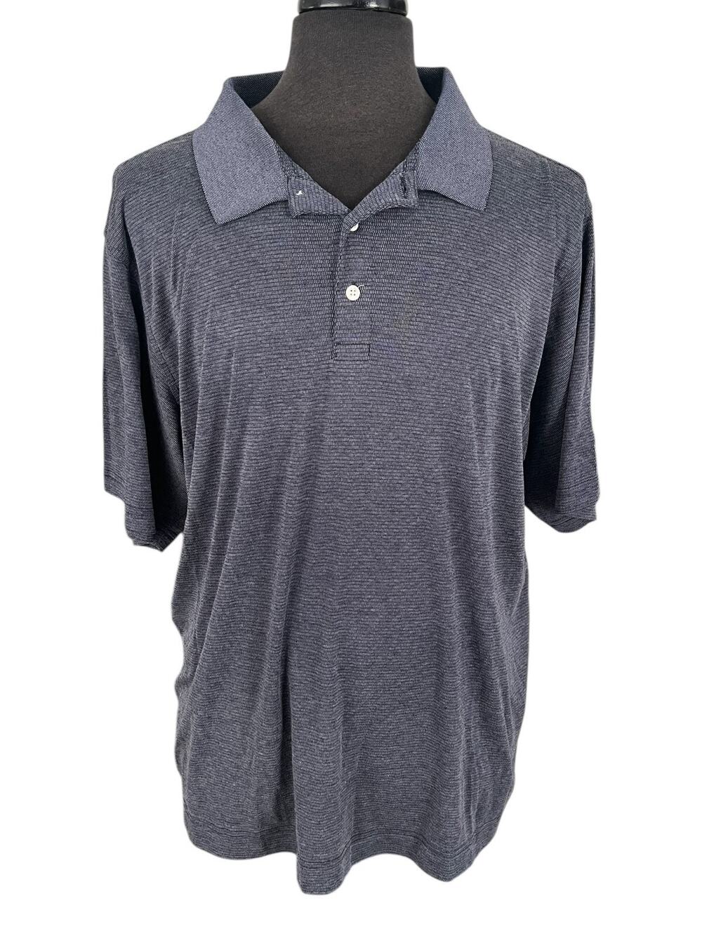 Men's XL Grey Golf Polo by Boast "Green Grass" Pique Pima Cotton Blend VA 2014